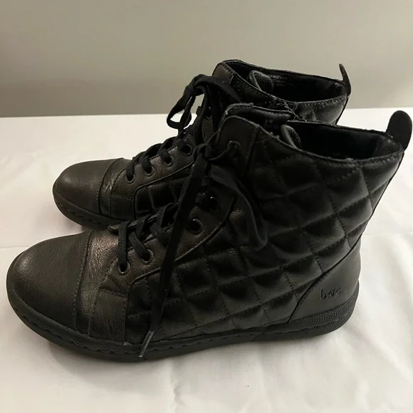 B.O.C. by BORN BOOTS, Women’s Size 6.5, Gray / Brown High-Top Sneakers / Boots. - Picture 2 of 9